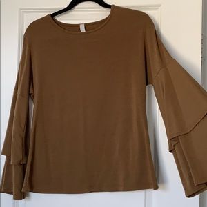 Brown Bell Sleeve sweater